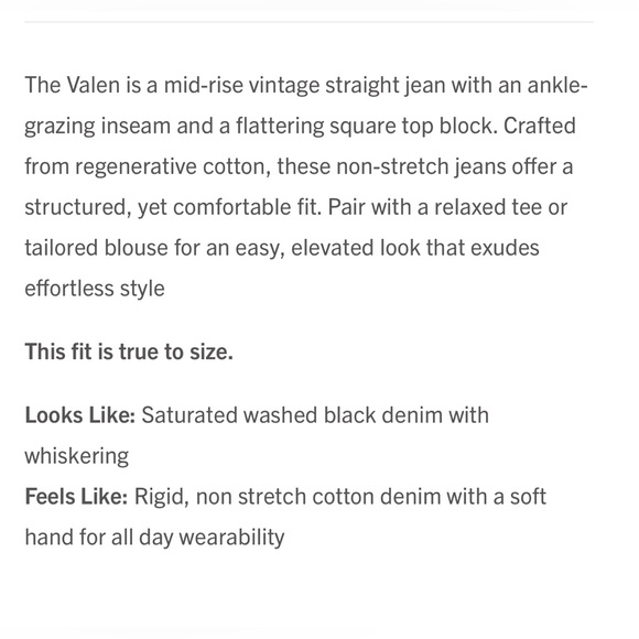 Agolde Valen Mid Rise Vintage Straight Leg Jeans Size 31 In Hitch Black Rigid - Picture 4 of 11